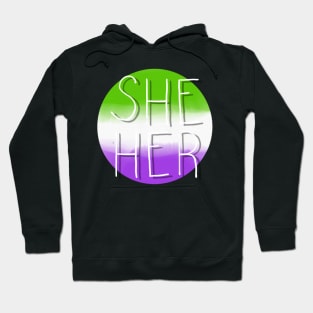 She/Her Genderqueer Flag Hoodie